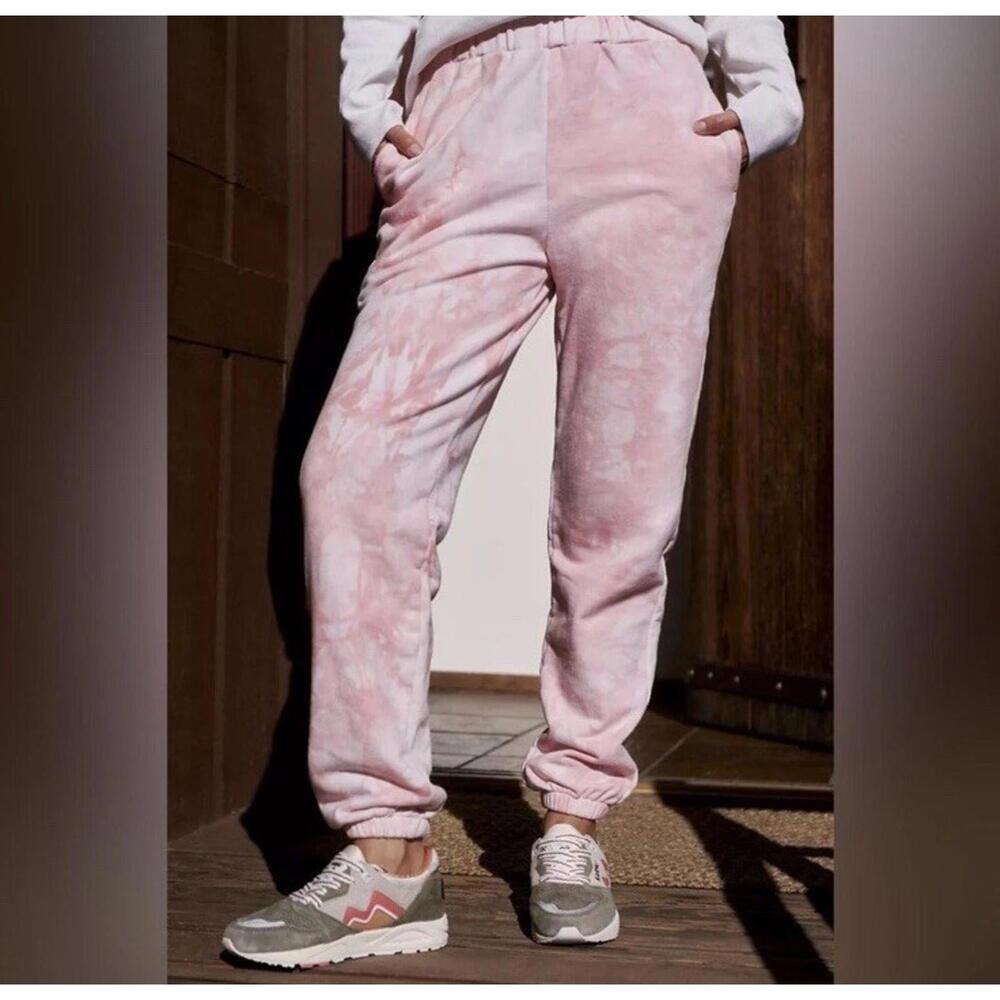All Fenix Aryah Tie-Dye Joggers by Anthropologie Size M Pink NWT! $68
